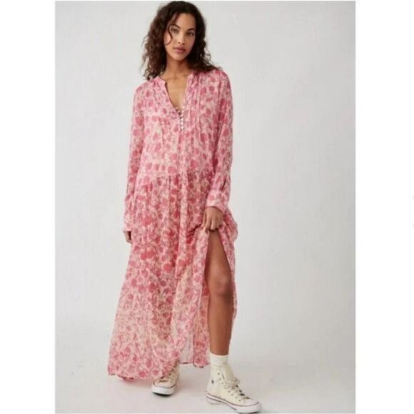 NWT Free People See It Through Maxi Dress Size XS - Picture 1 of 9